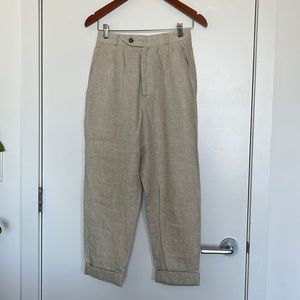 Reformation High Waisted Linen Pants (Stone Wash)